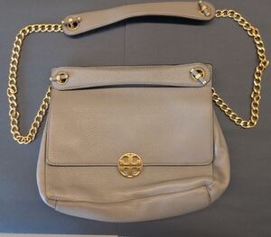 Tory Burch Gray Leather Crossbody Bag